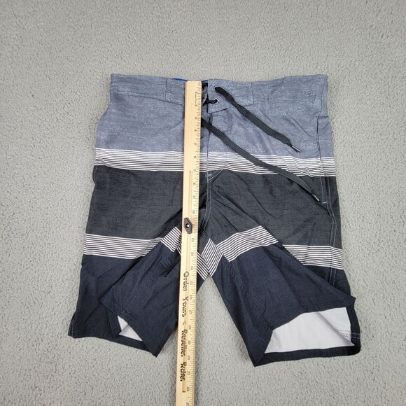 Gerry Mens Medium Swim Board Shorts Gray Flat Front Outdoors Trunks - Picture 8 of 11